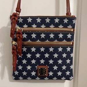 Dooney & Bourke Houston Astros MLB Triple Zip Crossbody Bag